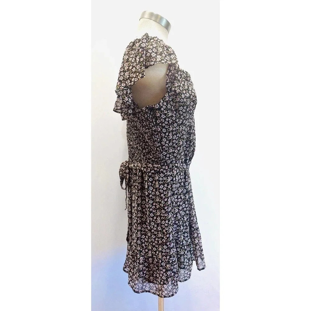 NWT LILY ROSE Junior Sleeveless Pullover V-Neck Lined Floral Skater Dress Sz XXL - Picture 9 of 12